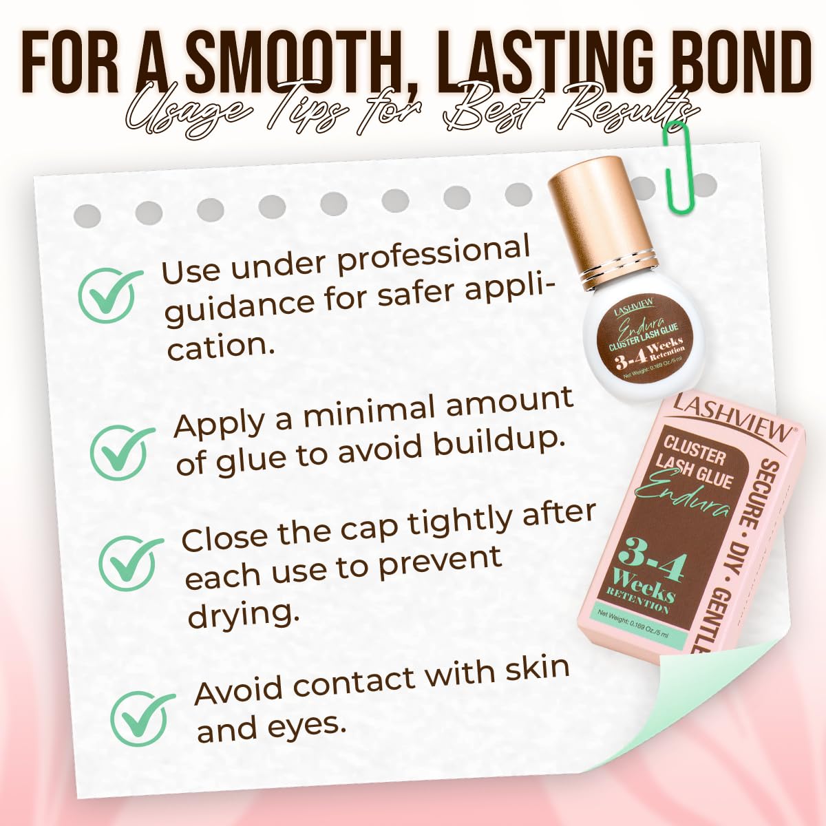 LASHVIEW lash remover kit enabling easy, gentle clean-off after wear.
