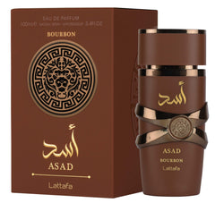 Lattafa Asad Bourbon, etiqueta dorada, lujo discreto para ocasiones especiales
