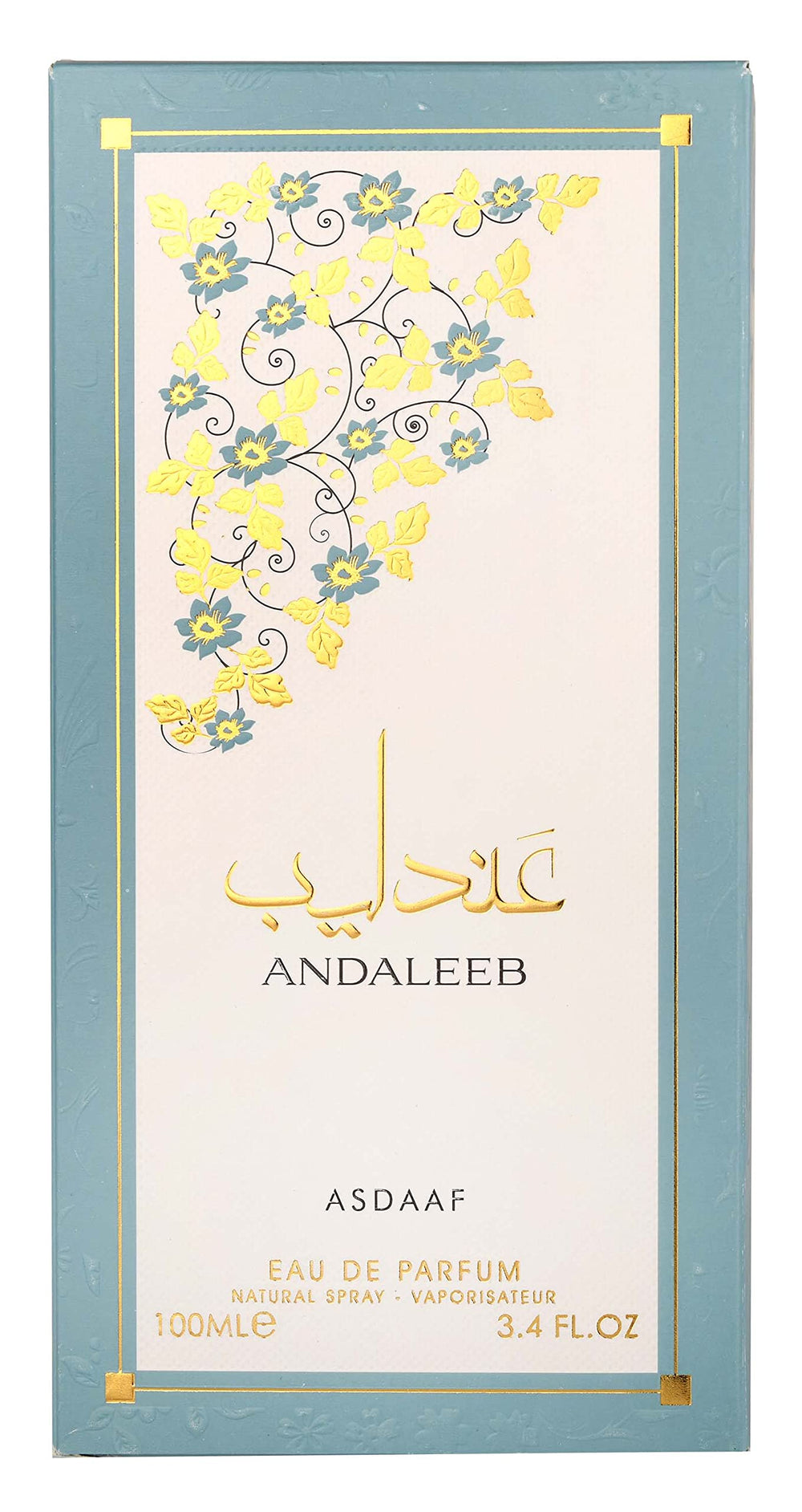 Lattafa Asdaaf Andaleeb envase detallado y refinado