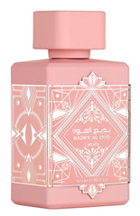 Lattafa Bade'e Al Oud Noble Blush frasco elegante para uso diario.