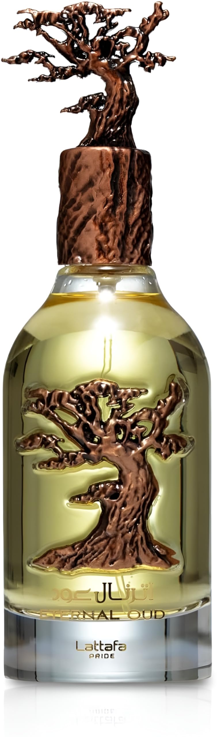 Lattafa Eternal Oud bottle front shows premium packaging ideal for gifting.