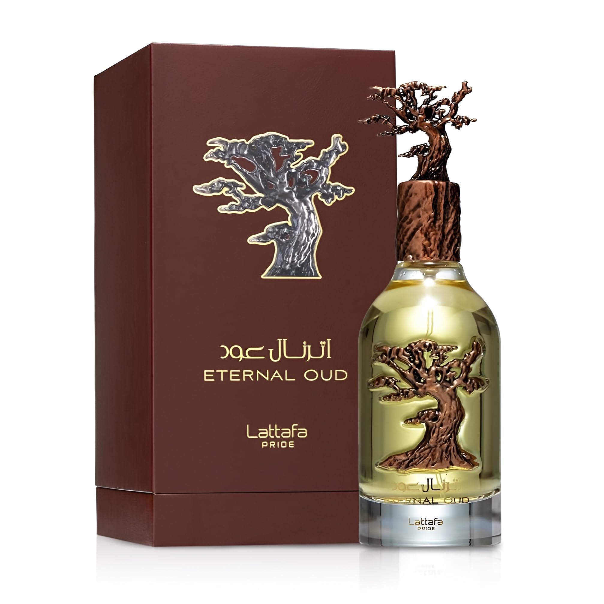 Lattafa Eternal Oud top notes plum and grapefruit hint a bold opening.