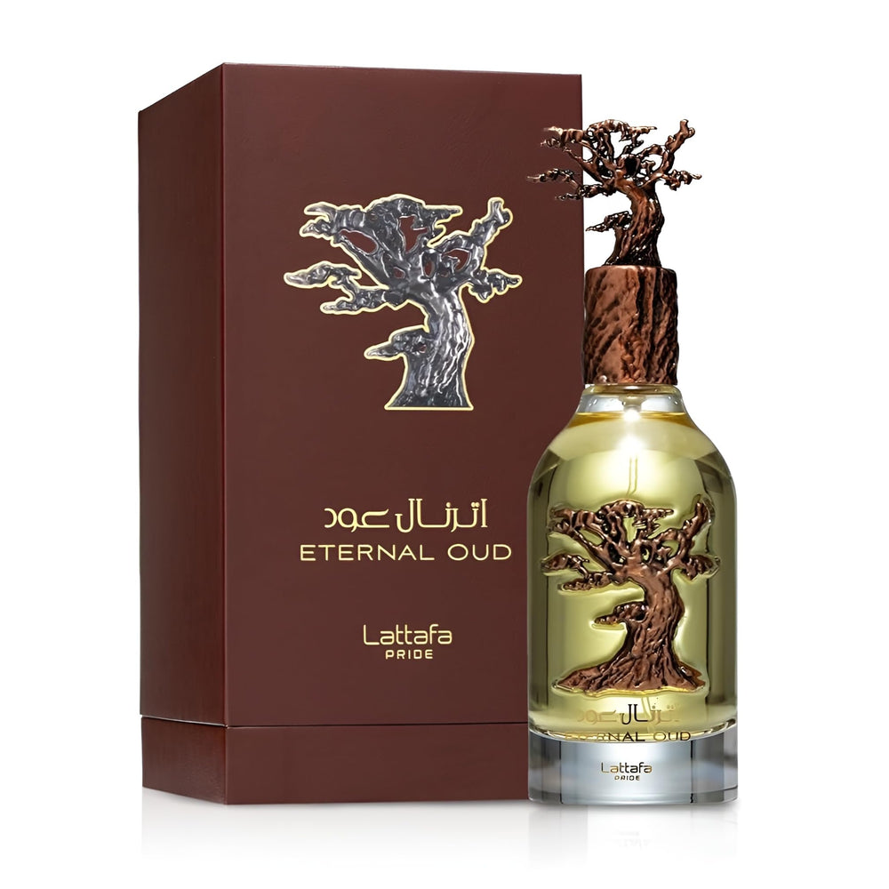 Lattafa Eternal Oud top notes plum and grapefruit hint a bold opening.