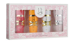 Colección Lattafa My Yara: caja regalo de 4 fragancias 25 ml para explorar estados de ánimo.
