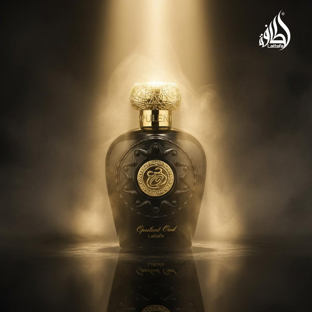 Lattafa Opulent Oud, diseño de la caja que evoca tradición oriental.
