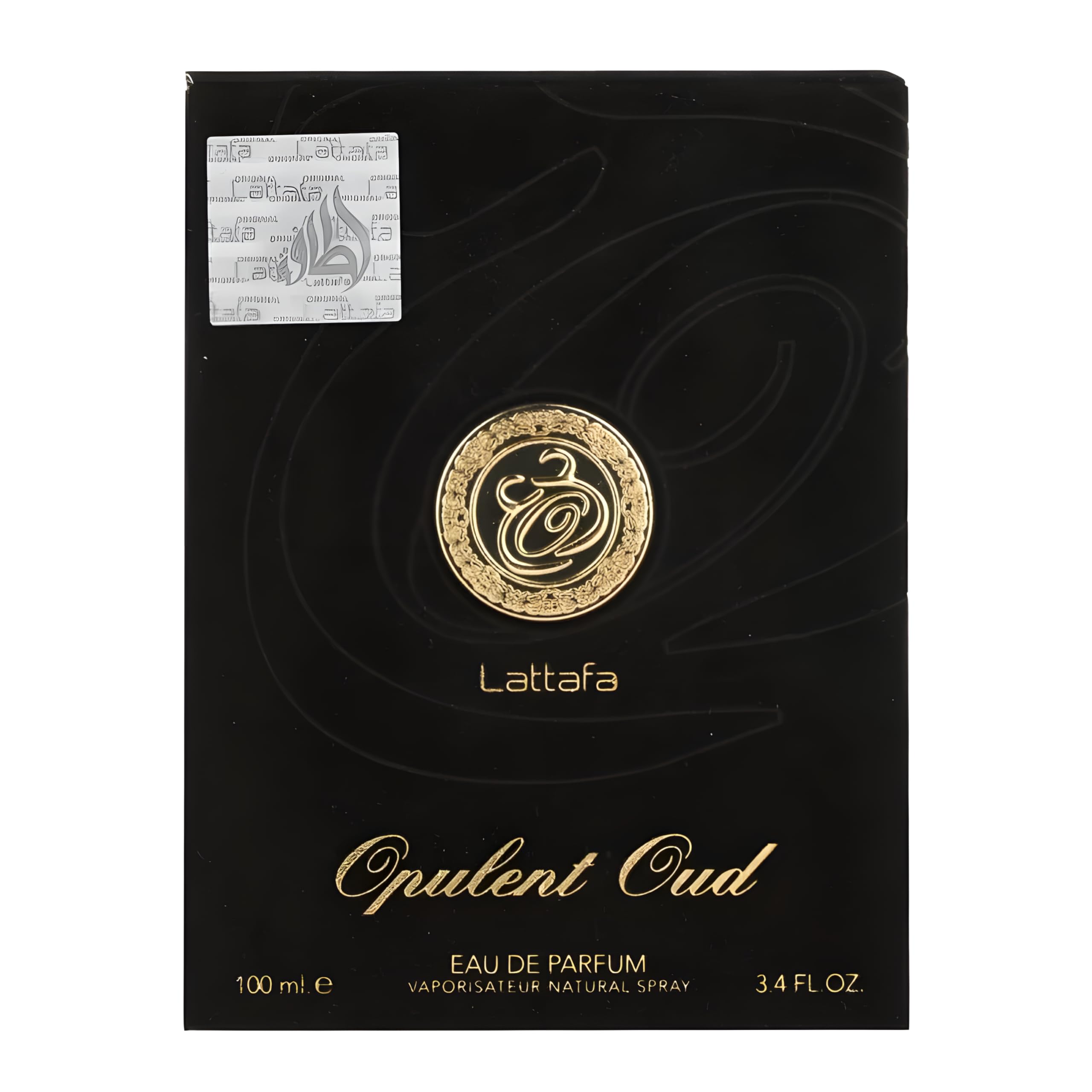 Lattafa Opulent Oud, corazón de oud y ámbar cálido.