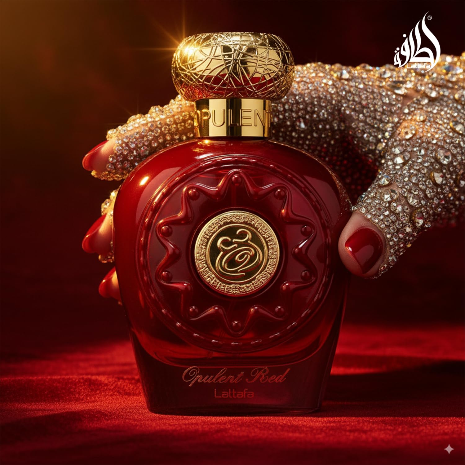 Lattafa Opulent Red versátil para climas cálidos y fríos.