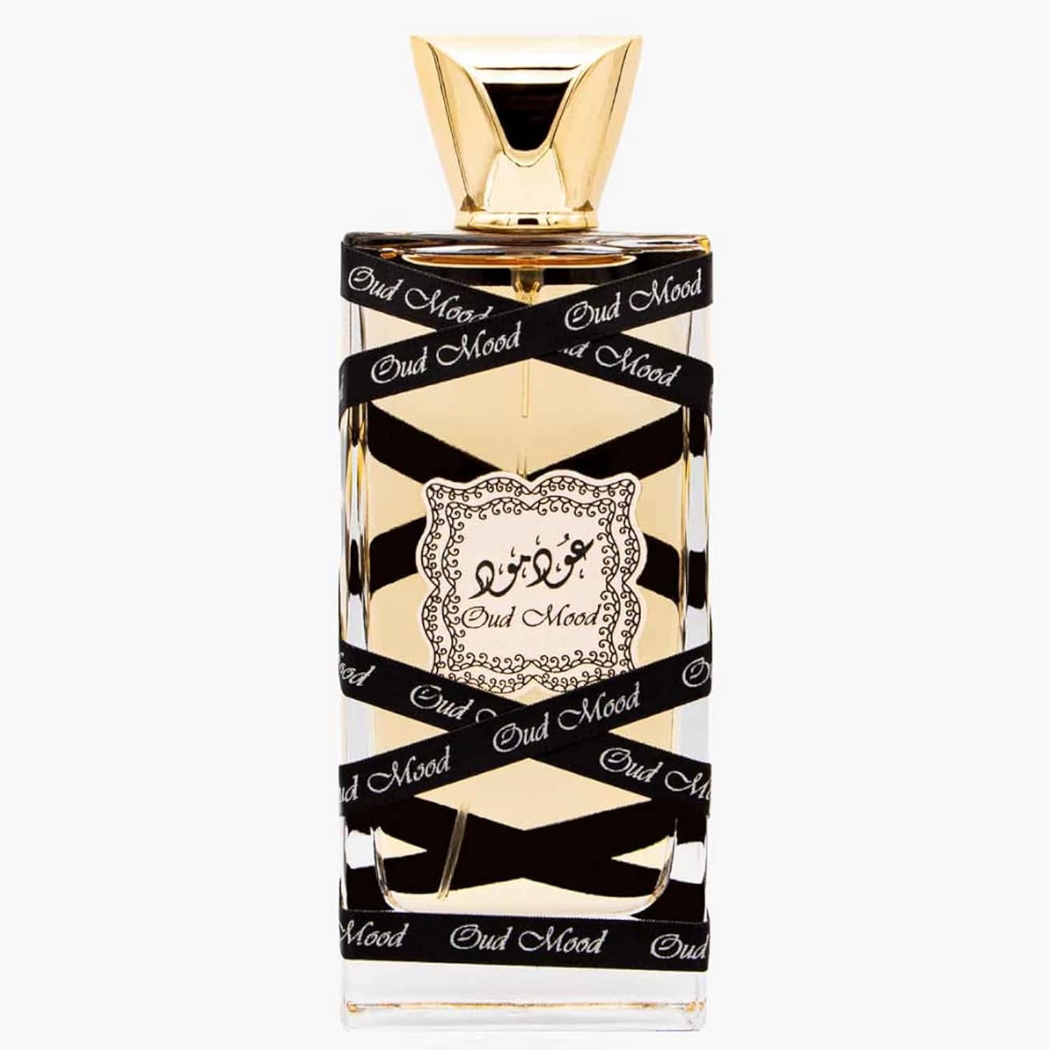 Lattafa Oud Mood en frasco elegante para uso diario.