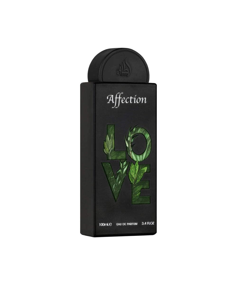 Lattafa Pride Affection, botella elegante que sugiere un aroma floral duradero.