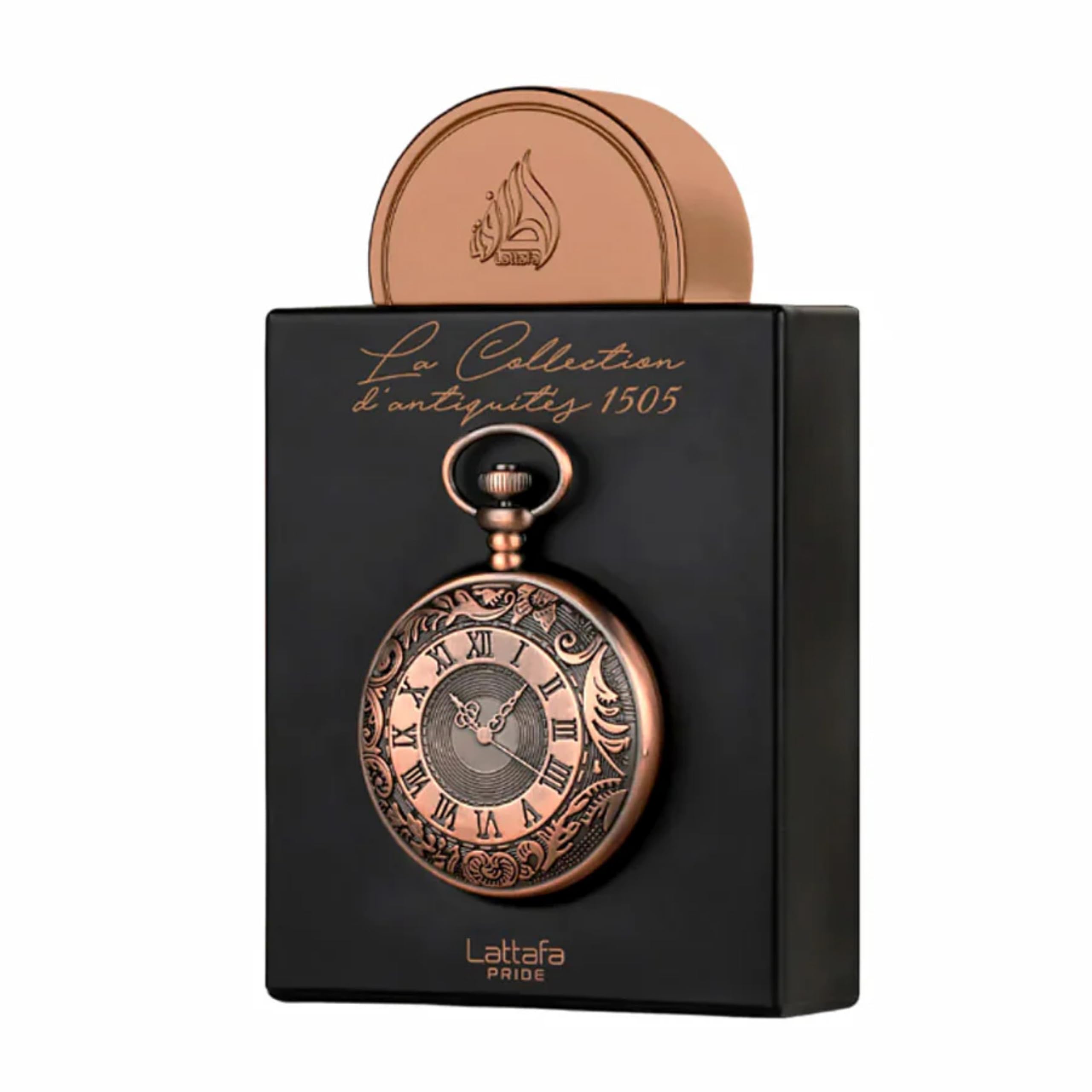 Lattafa Pride La Collection d'Antiquites 1505, vertido de botella, perfume duradero para ocasiones elegantes.