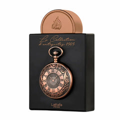 Lattafa Pride La Collection d'Antiquites 1505, vertido de botella, perfume duradero para ocasiones elegantes.