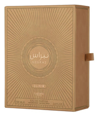 Lattafa Pride Nebras Elixir, tapa detallada para regalo premium.