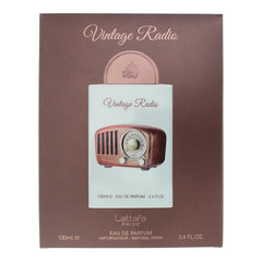 Lattafa Pride Vintage Radio, empaque caja elegante para regalo o colección.