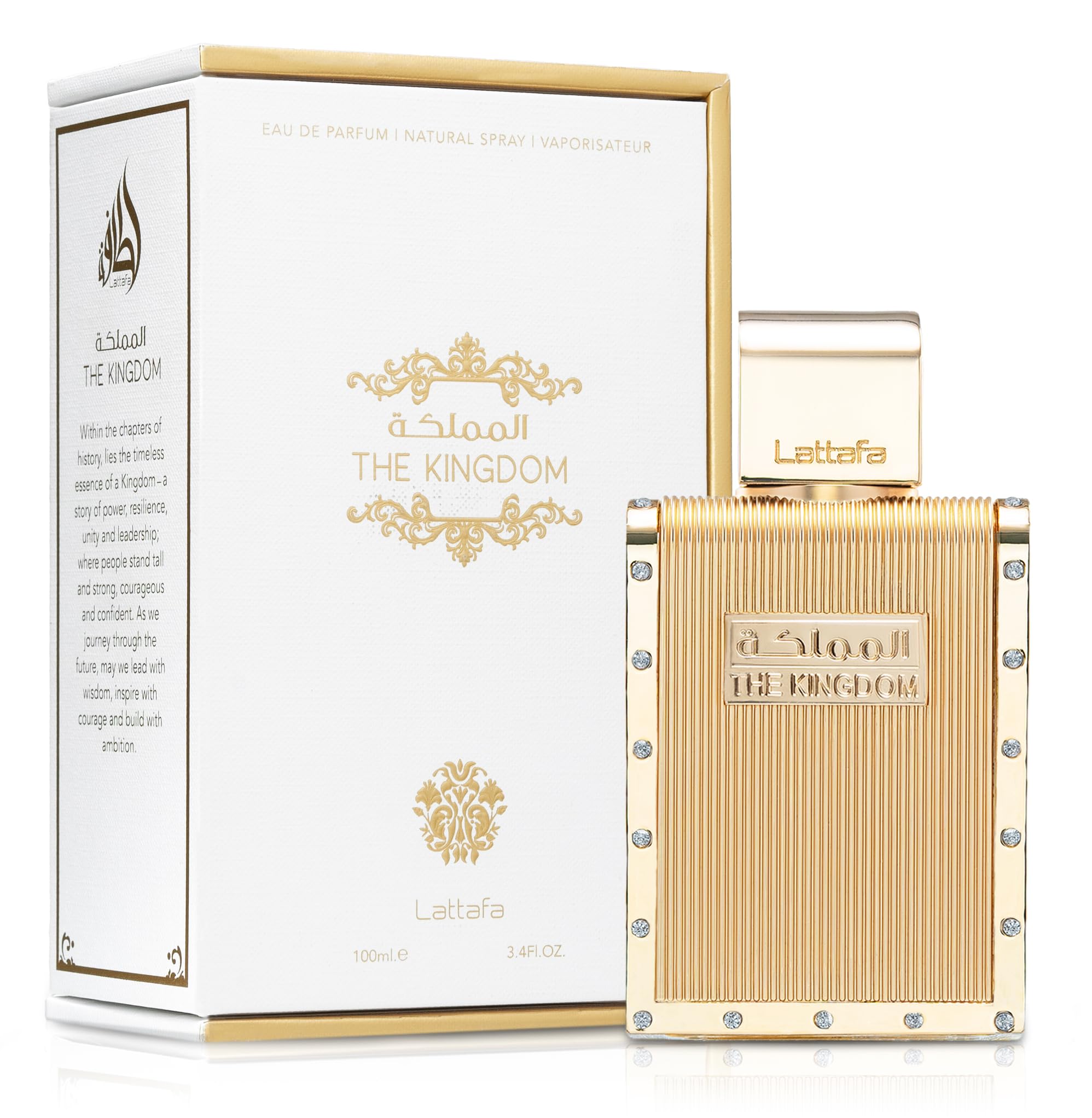Lattafa Reino: notas superiores de salvia, lavanda y menta.