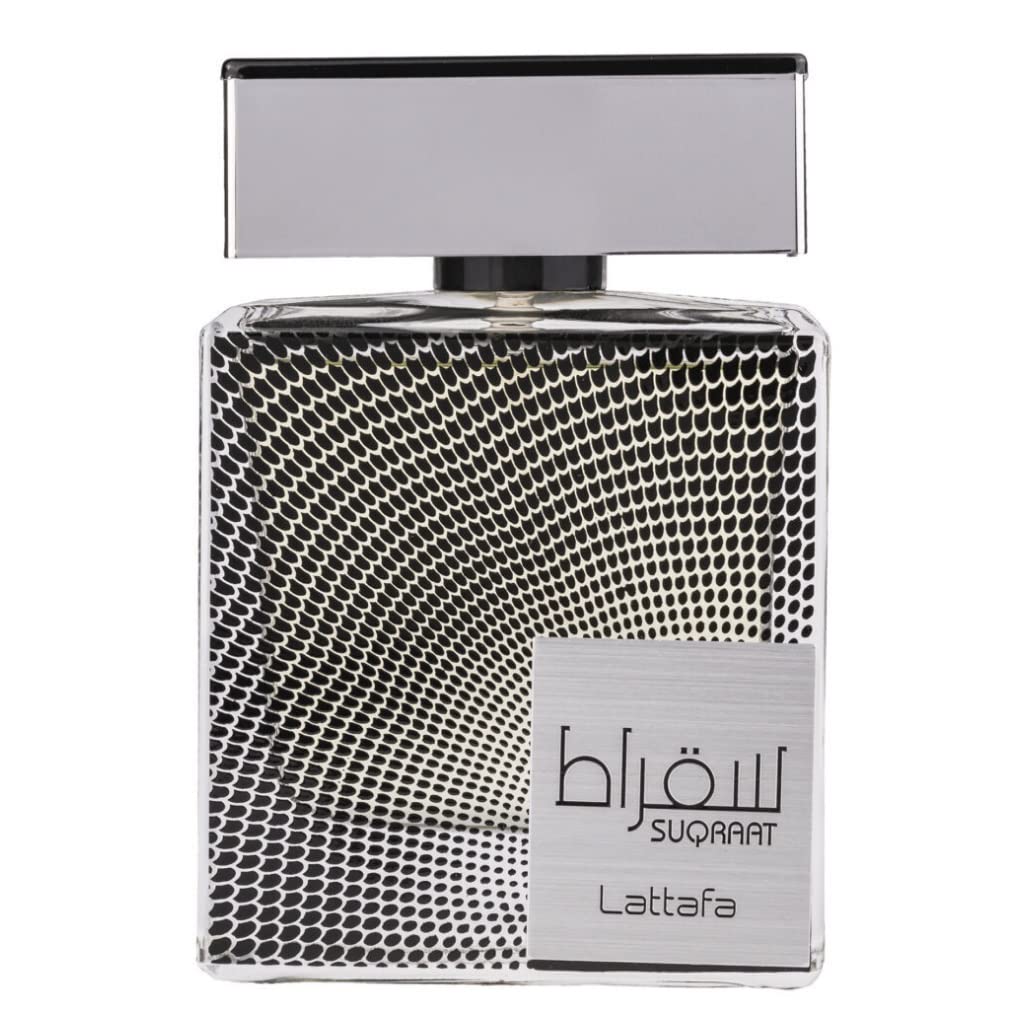Frasco Lattafa Suqraat, diseño elegante para ocasiones especiales.