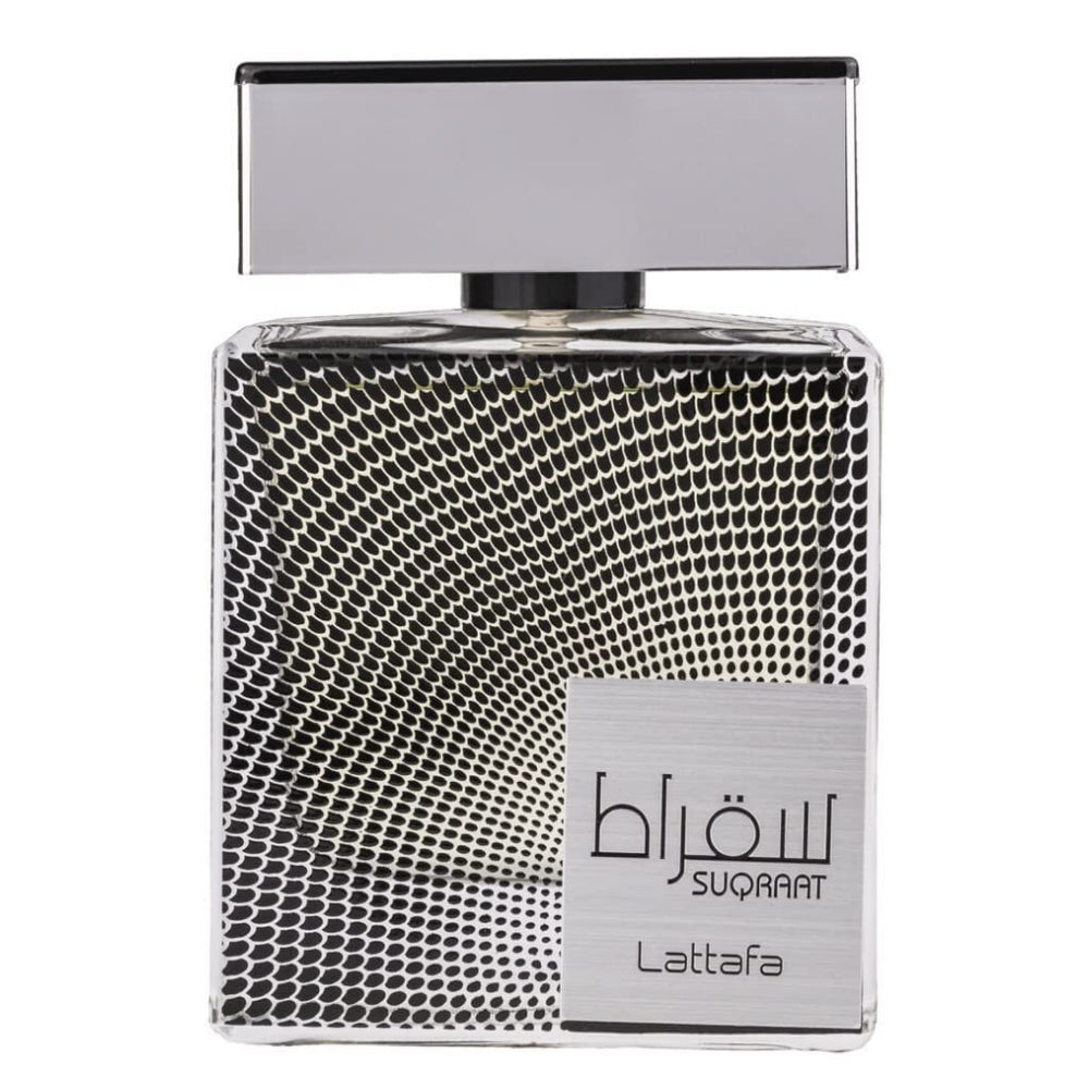 Frasco Lattafa Suqraat, diseño elegante para ocasiones especiales.