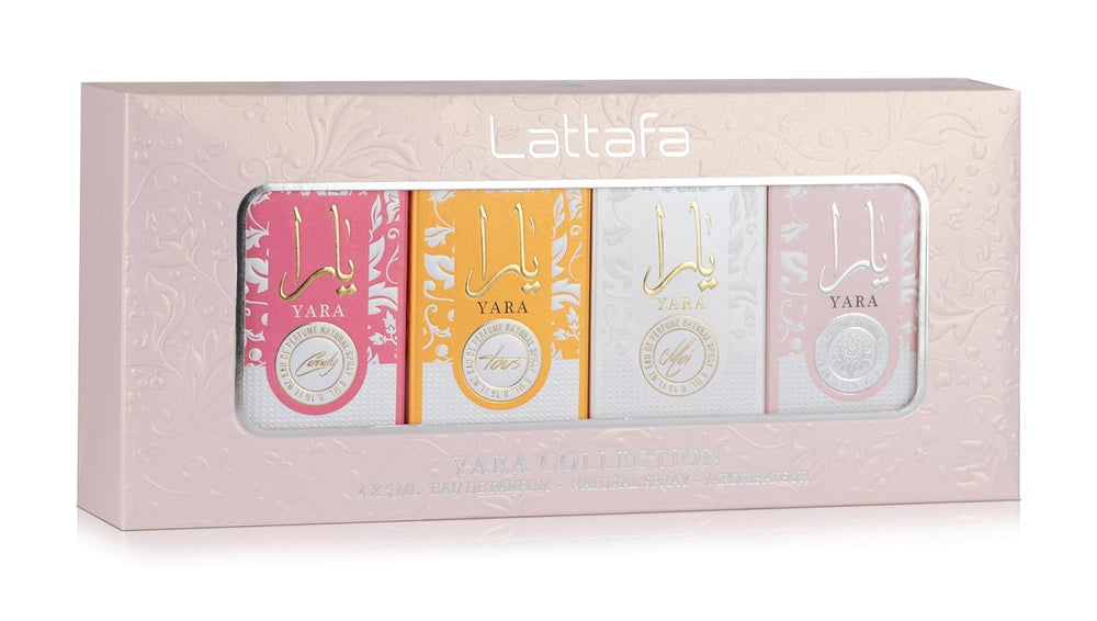 Lattafa Yara Tous, botellita de 5 ml, aroma tropical con notas florales.