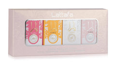 Lattafa Yara Tous, botellita de 5 ml, aroma tropical con notas florales.