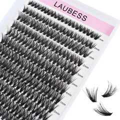 Laubess Pestañas agrupadas 240 uds, longitudes combinadas para volumen personalizable.