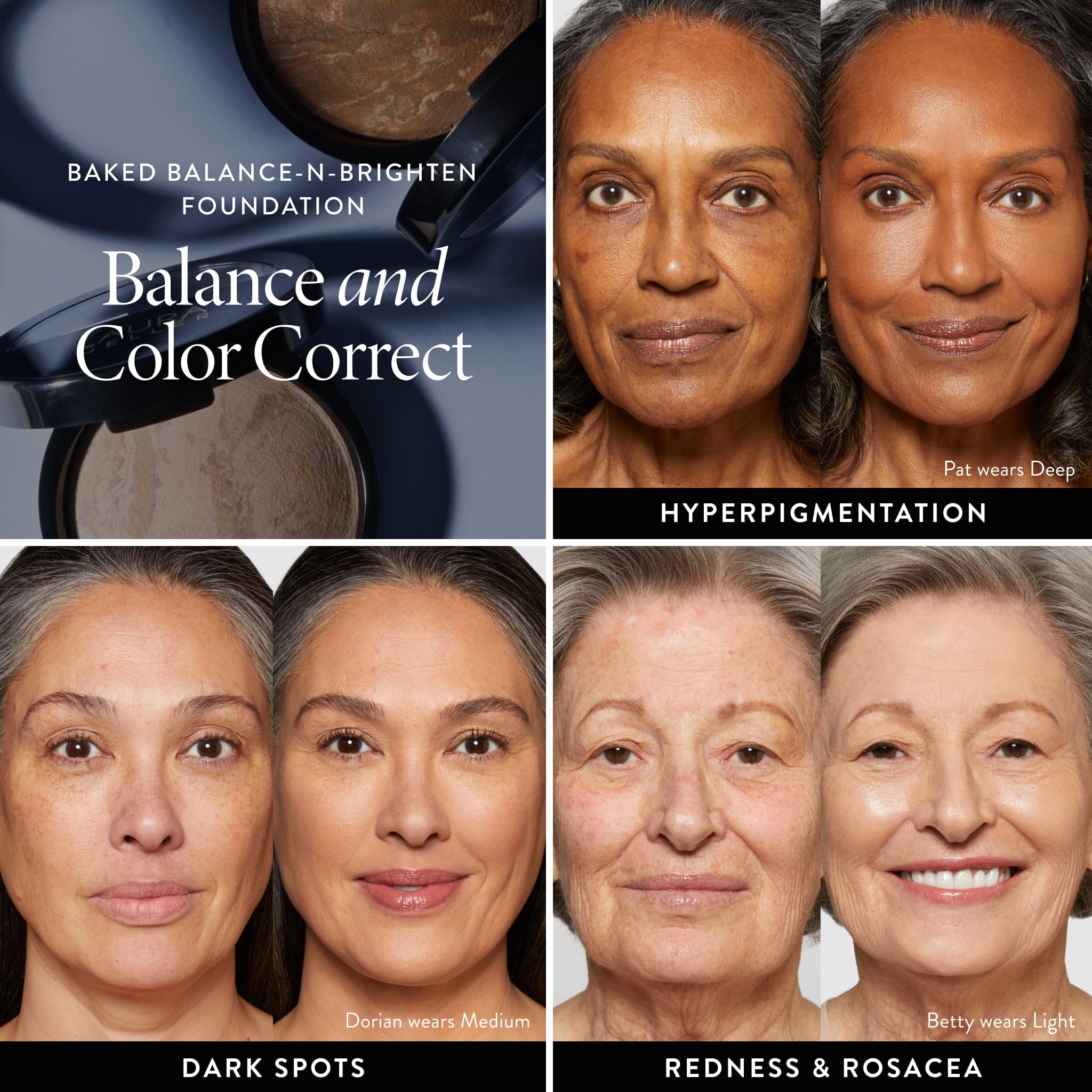 Laura Geller New York Balance-n-Brighten tono Sand ideal para piel oliva a bronceada.