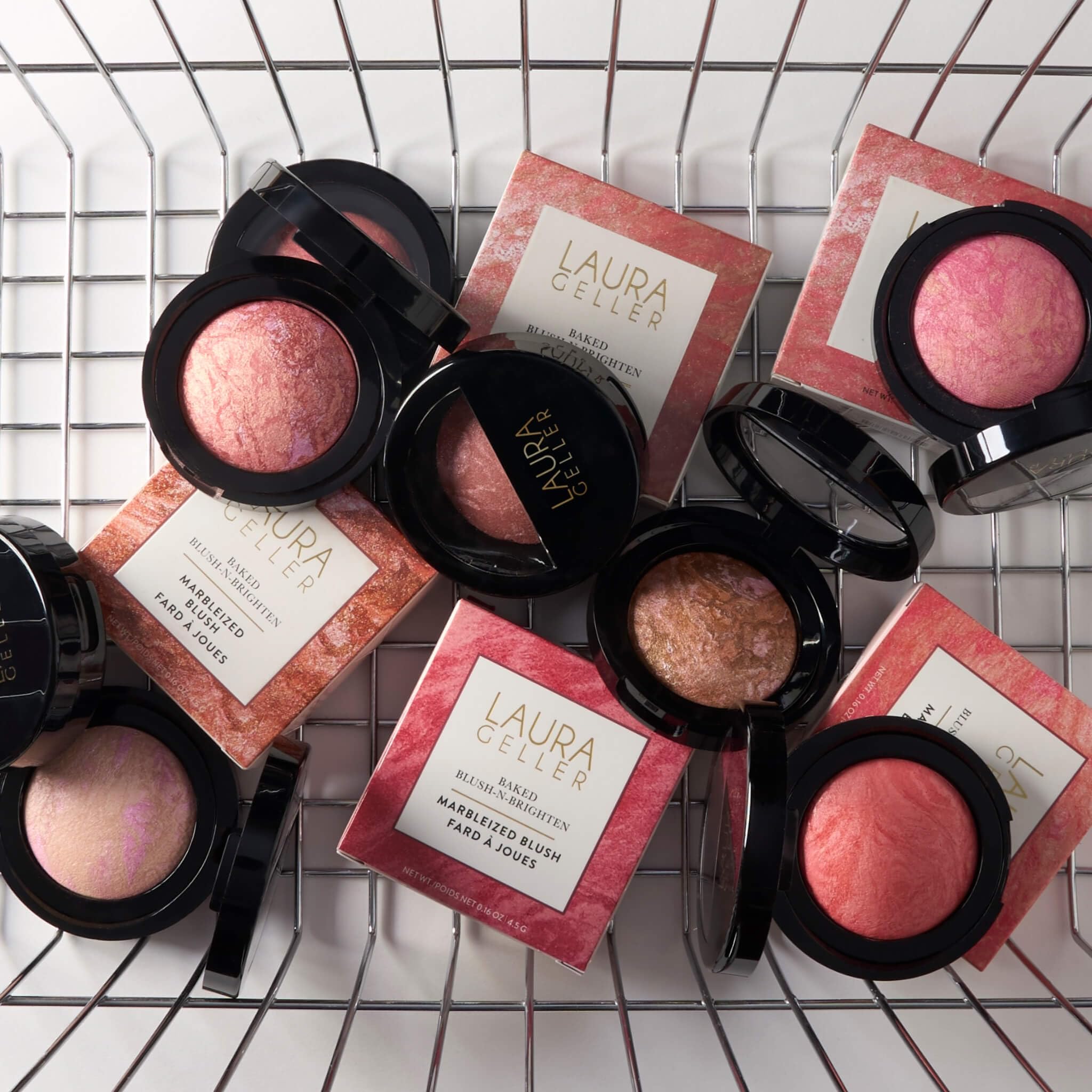 Laura Geller New York Blush extractos de té blanco para luminosidad prolongada