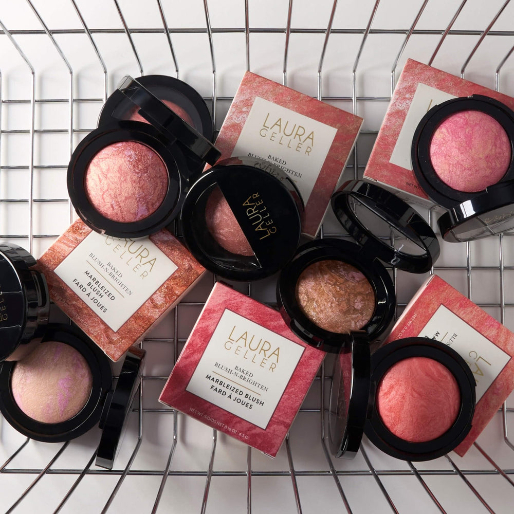 Laura Geller New York Blush extractos de té blanco para luminosidad prolongada