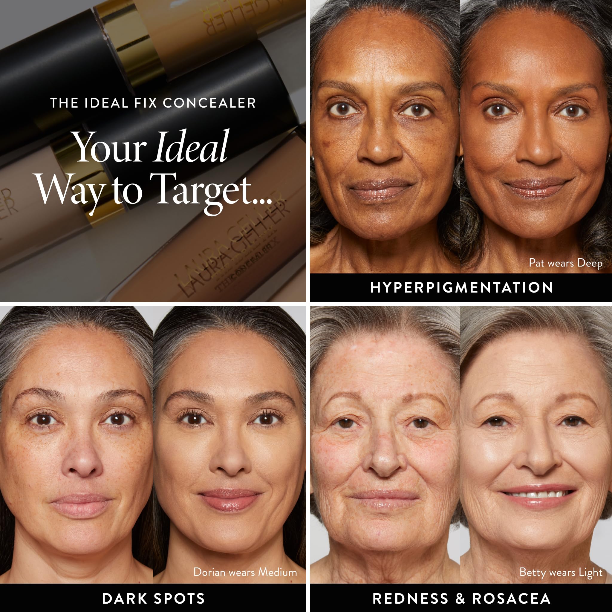 Ideal Fix Concealer muestra cobertura media a total en imperfecciones.