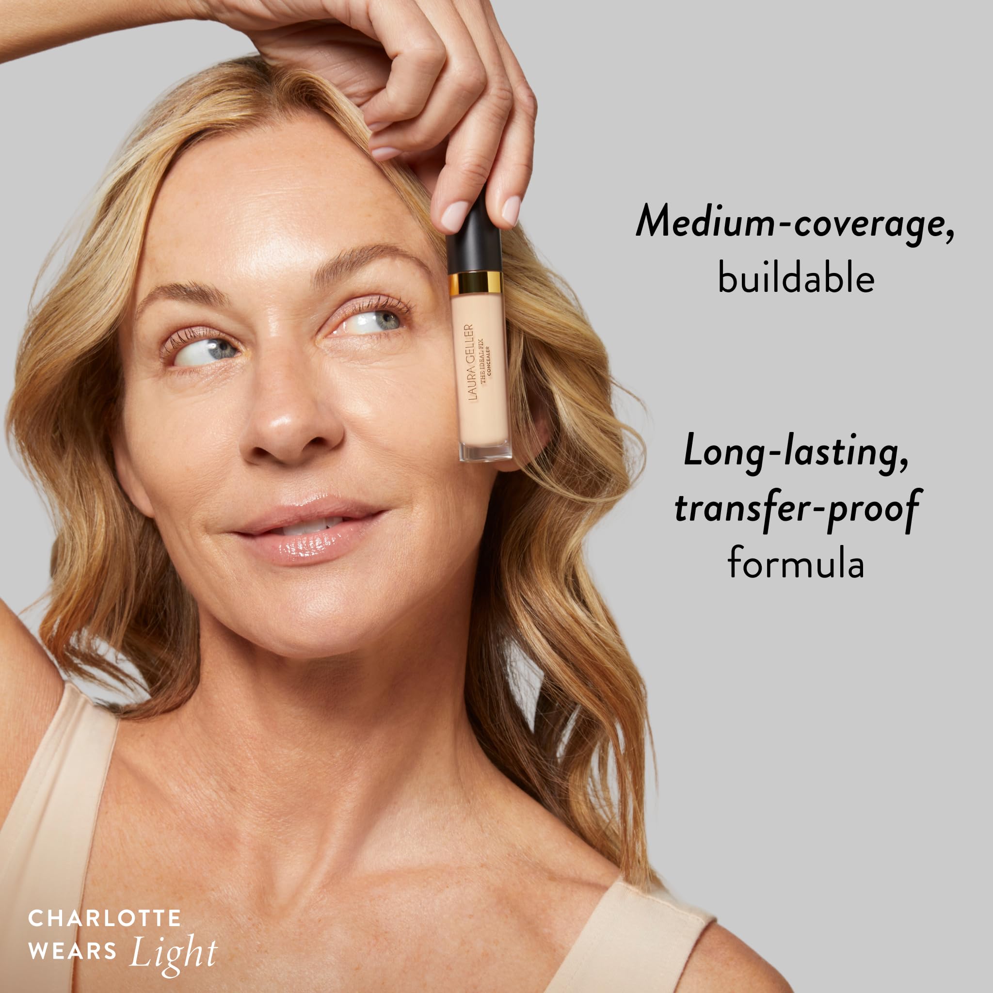 Ideal Fix Concealer empaque compacto facilita retoques sobre la marcha.