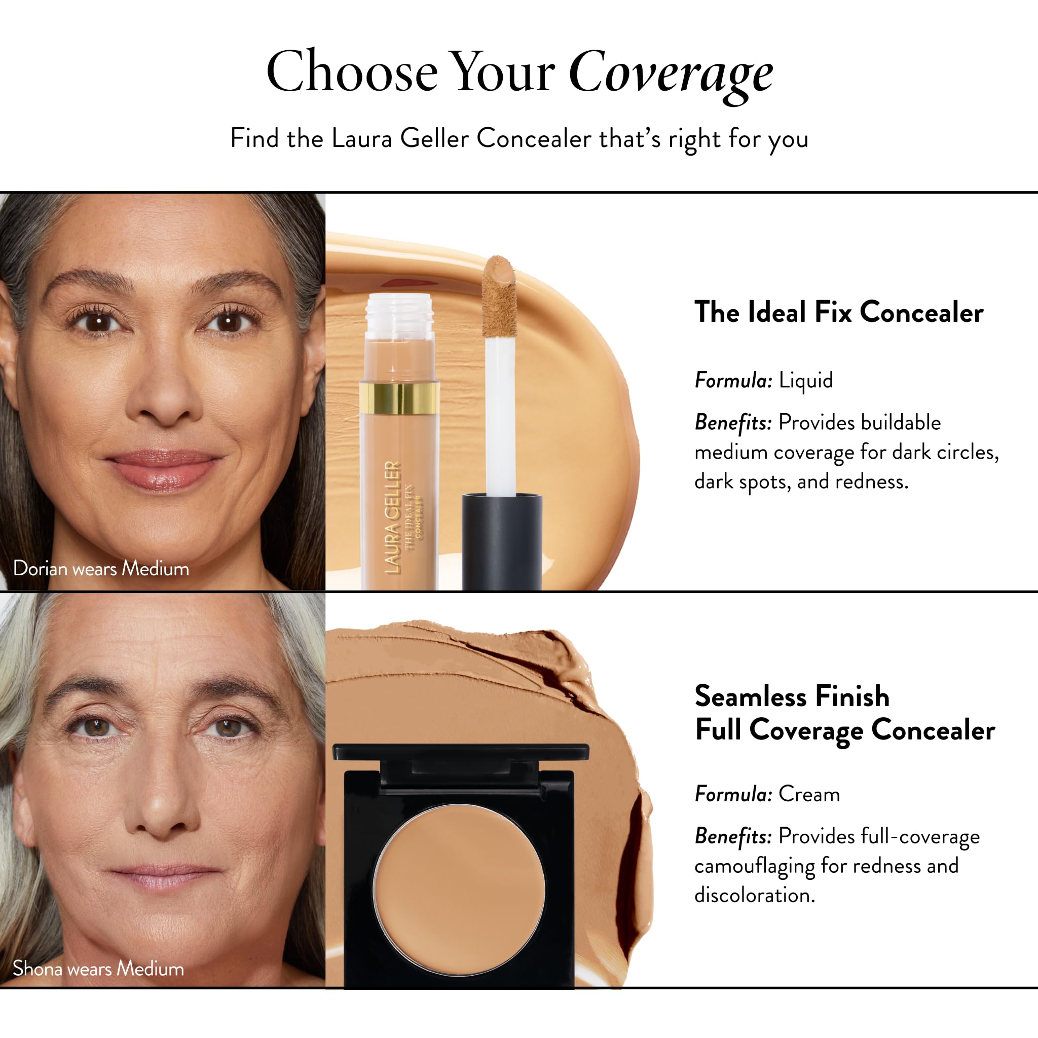 Ideal Fix Concealer con Paracress y vitamina E cuida la piel durante el uso.
