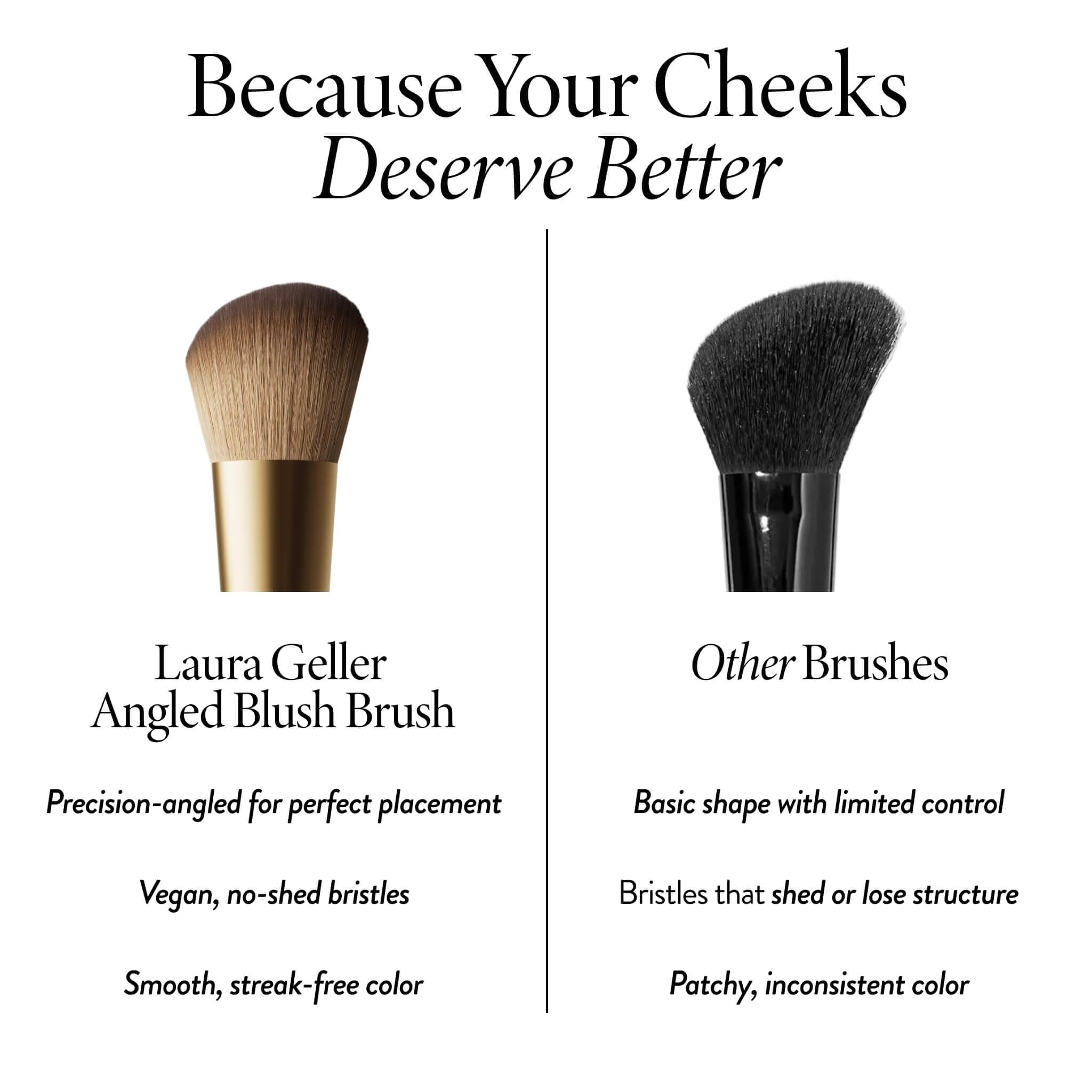 Pincel para difuminar rubor con cerdas densas de Laura Geller New York.