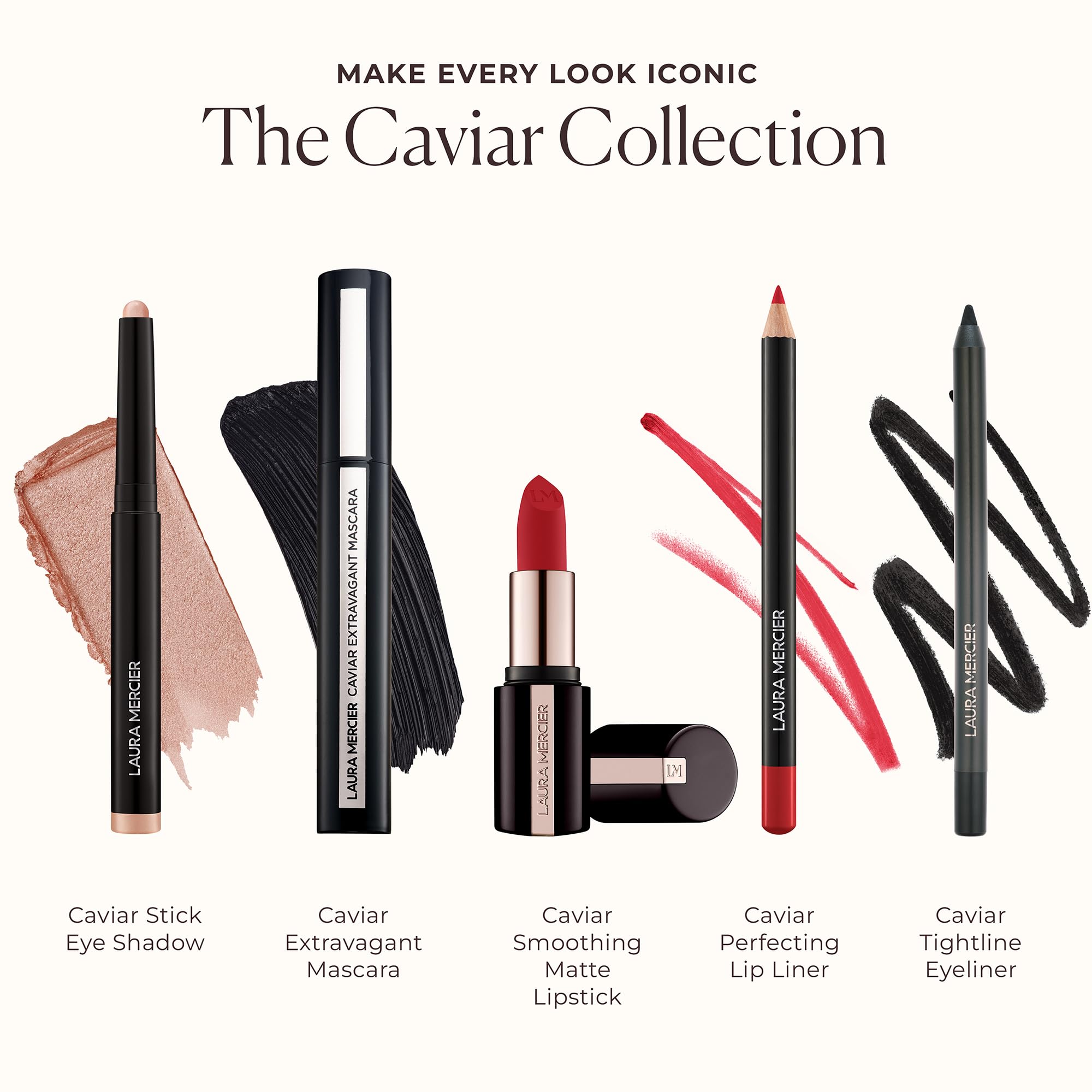 Laura Mercier Caviar Extravagant Mascara: resultado final con pestañas definidas y llamativas.