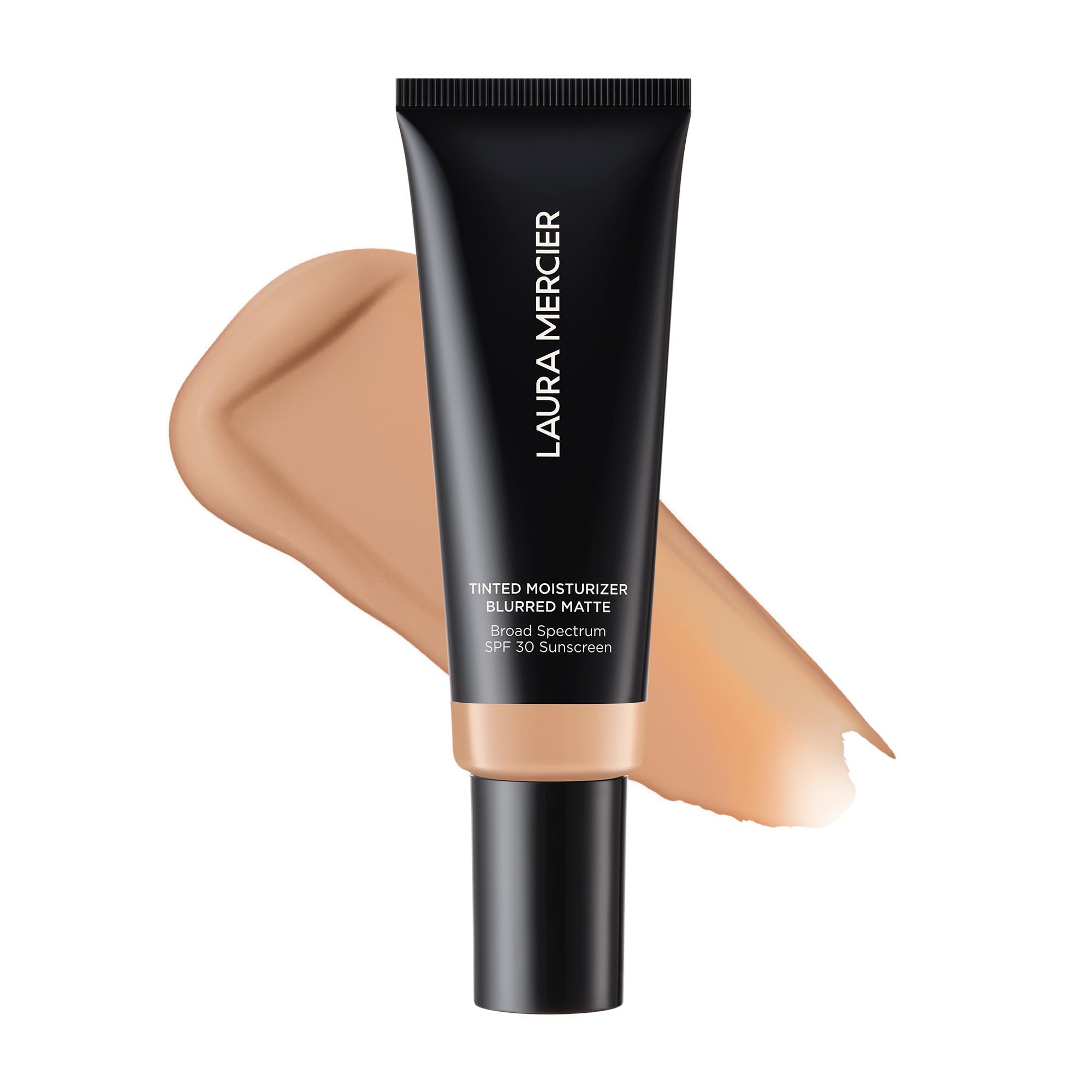 Laura Mercier hidratante tintado, difuminado con acabado mate y poros menos visibles.