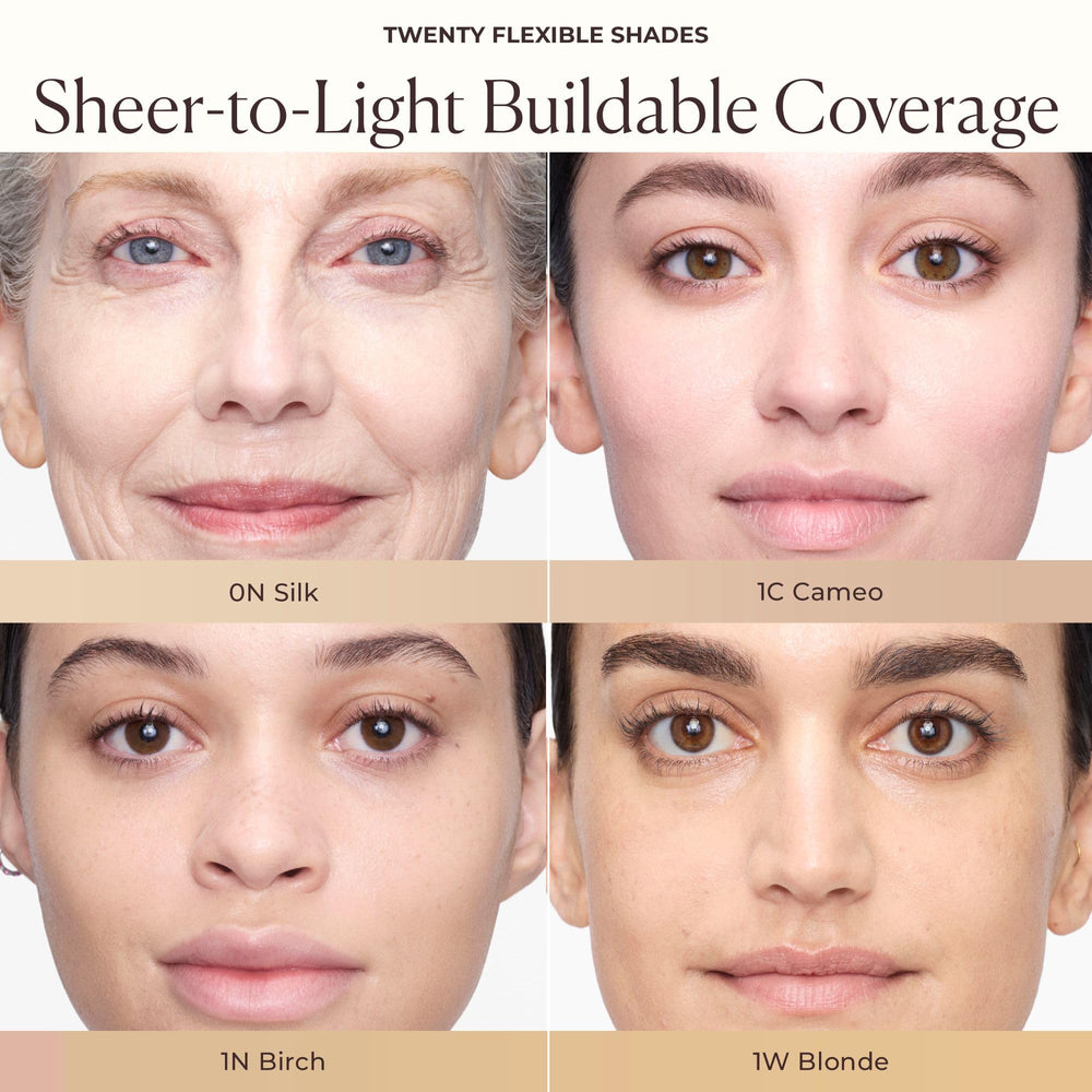 Laura Mercier hidratante tintado, acabado ligero resistente a la humedad.