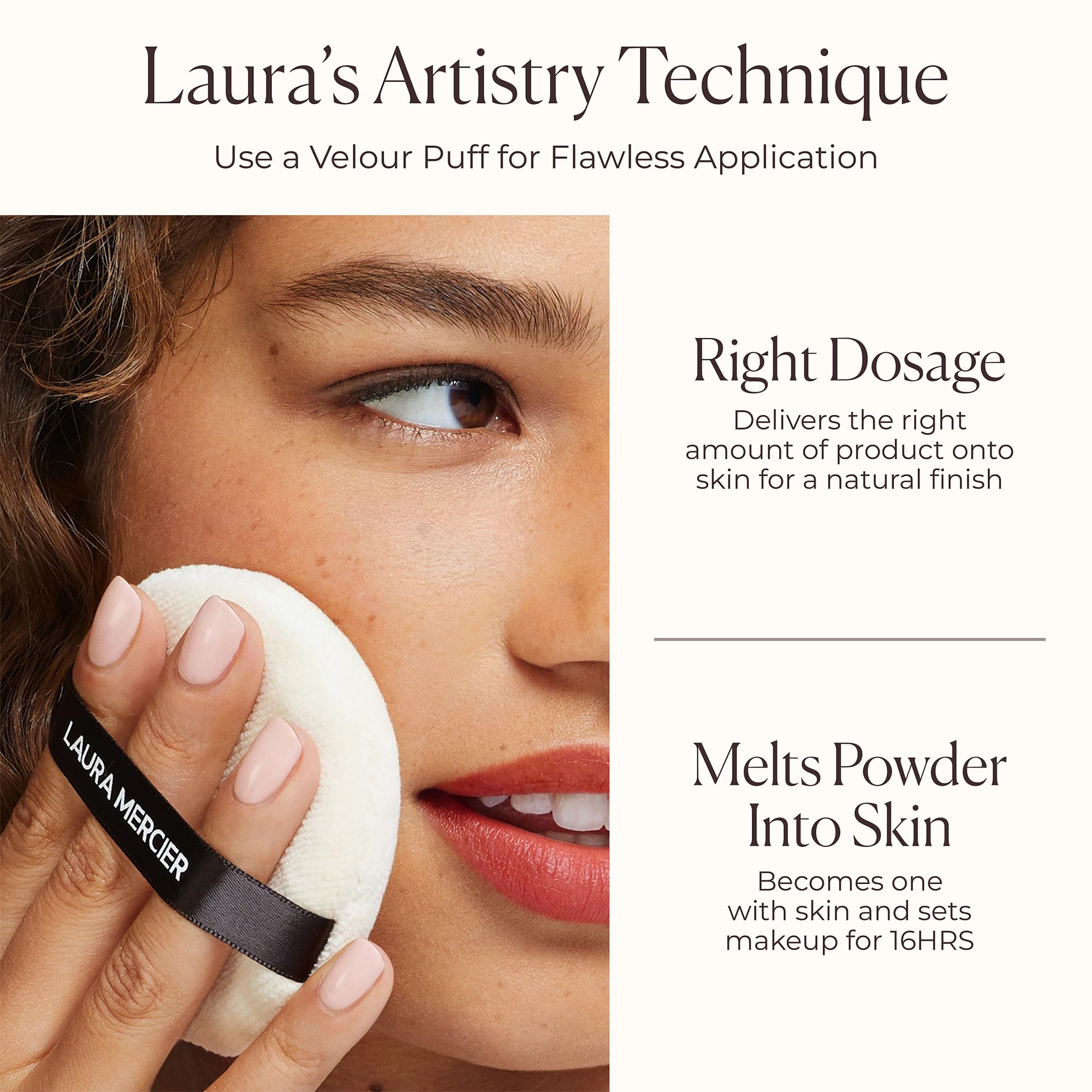 Laura Mercier zonas faciales clave para fijar mejillas, frente y nariz