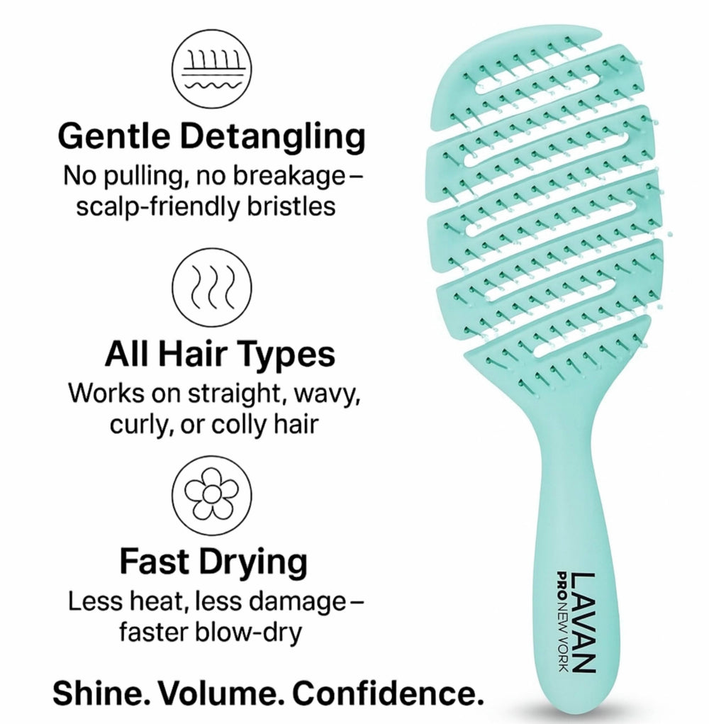 LAVANPRO New York Cepillo Desenredante apto para todo tipo de cabello