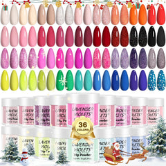 Lavender Violets kit de inmersión 36 colores para uñas brillantes en casa
