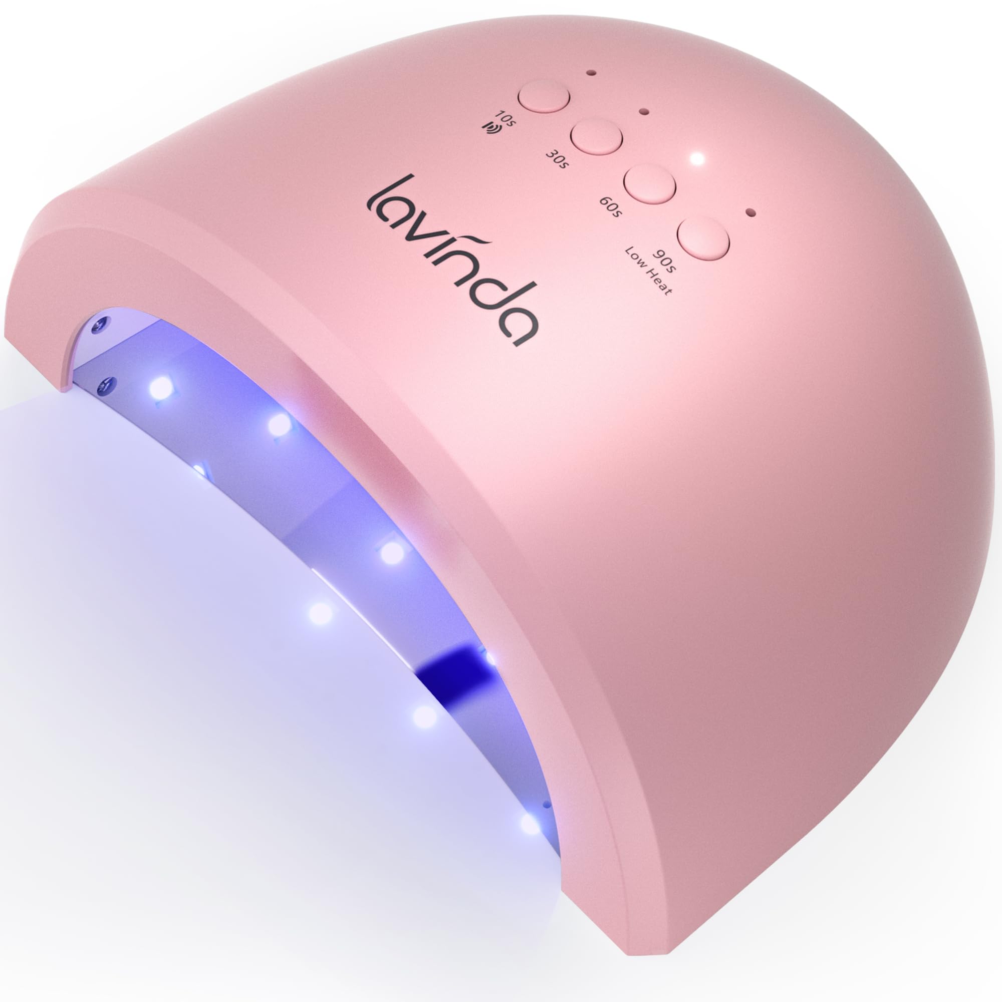 Lavinda UV nail lamp front view for fast gel curing and ease of use
