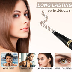 LAVONE Eyebrow Pen dual-ended brush shows grooming and shaping