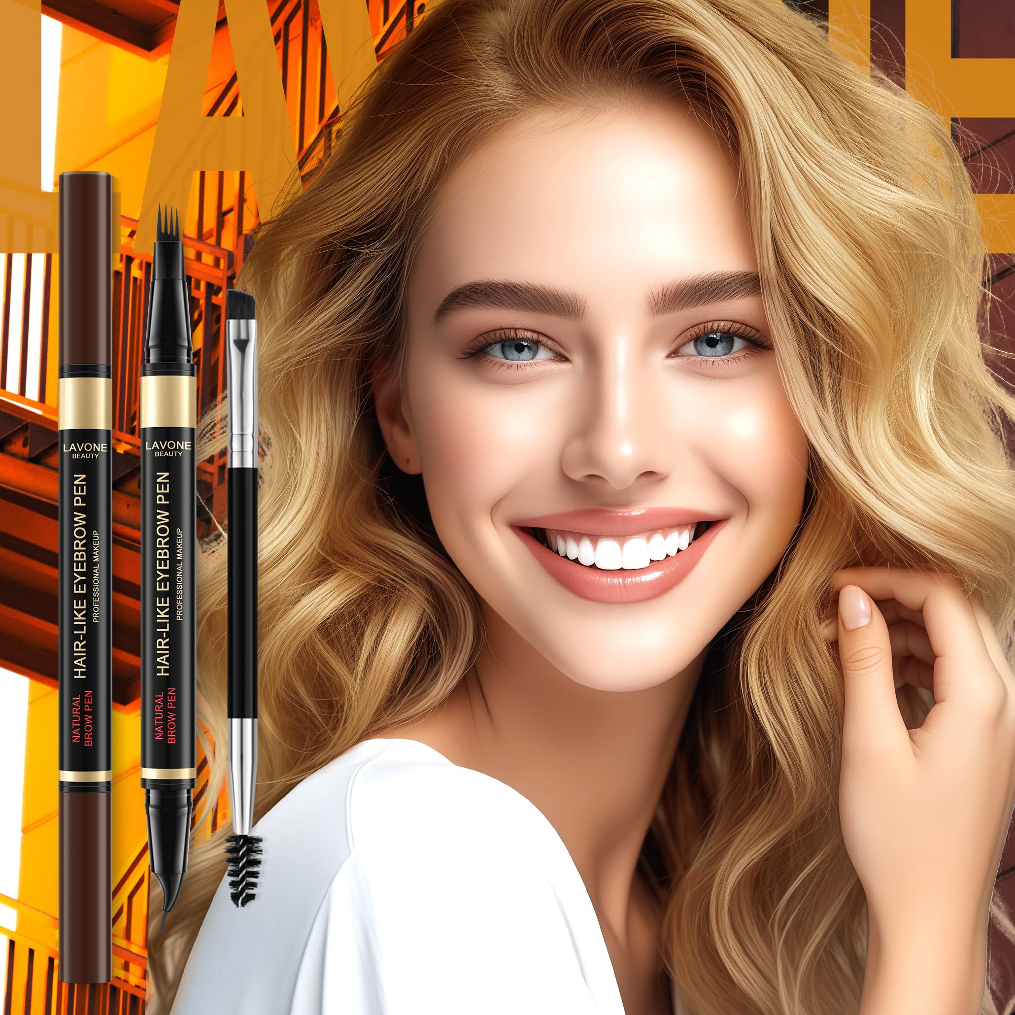 LAVONE lapiz natural con efecto pelo: rellena cejas con sutileza.