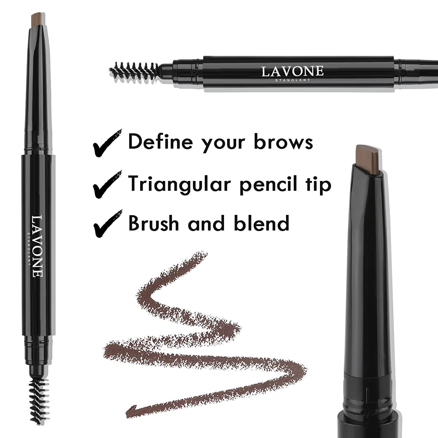 LAVONE liquid eyeliner with precise tip for clean lines