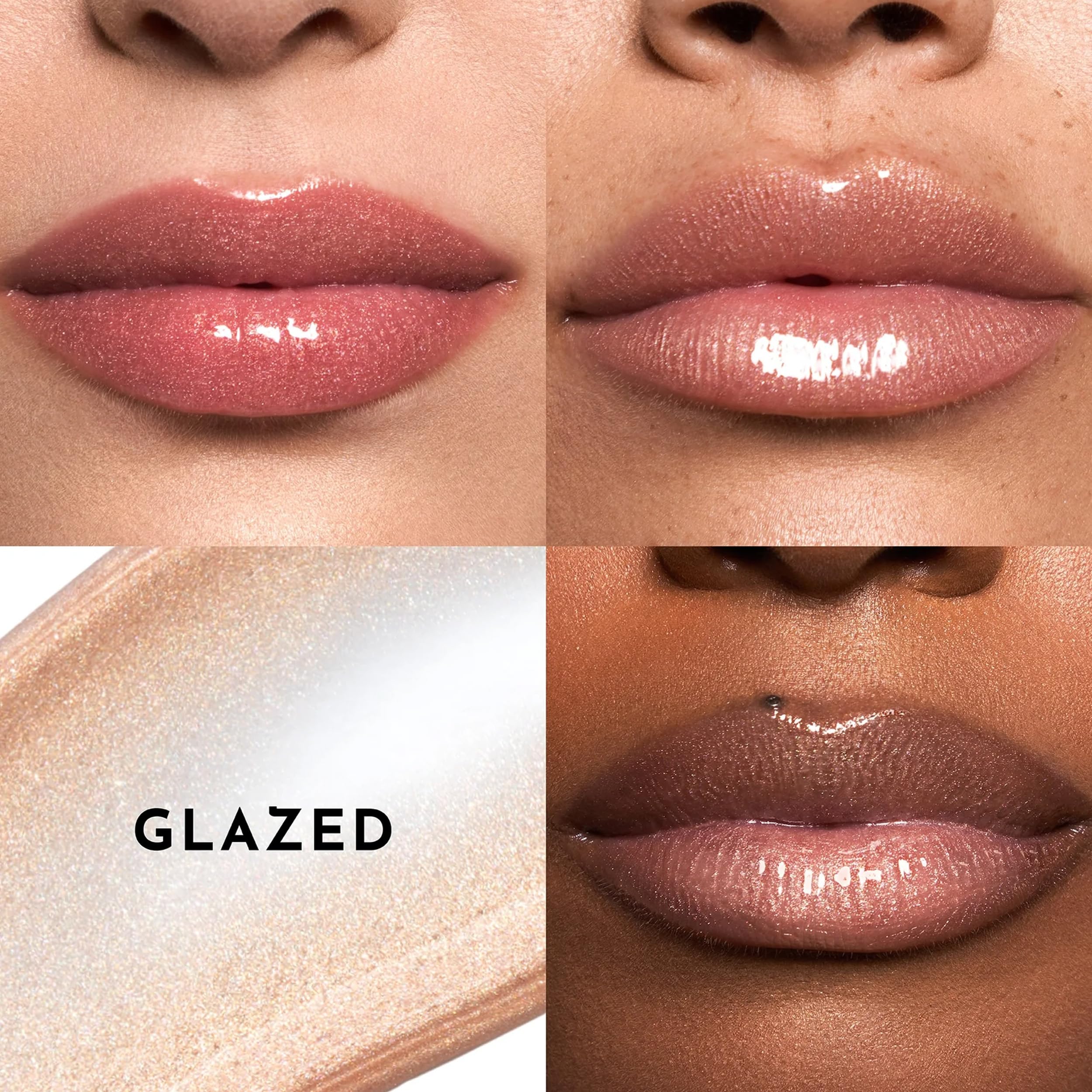 Lèvres brillantes et définies après l’application du gloss