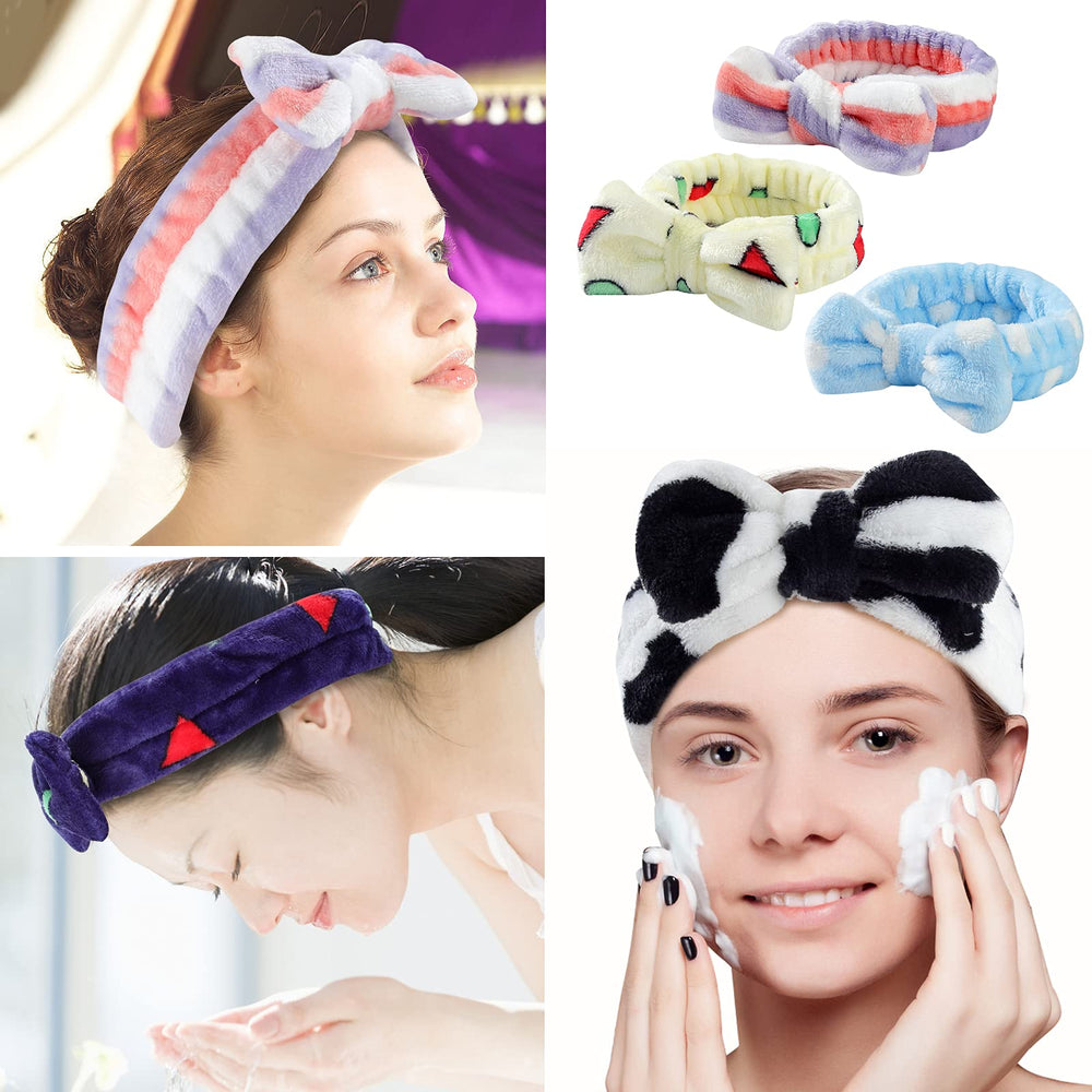 Diadema LAXIZAR lazo estampado 1 para cuidado facial.