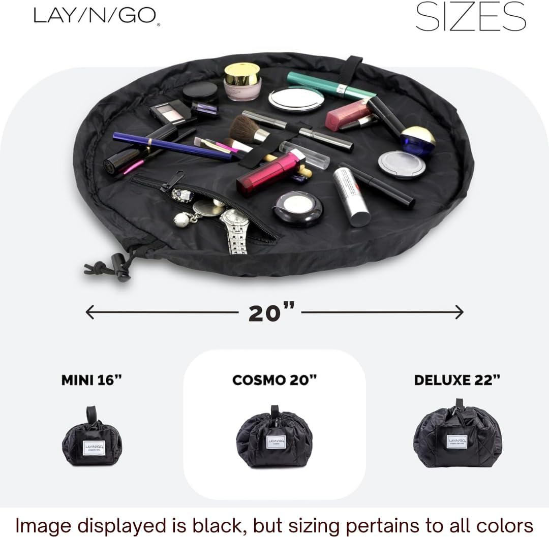 Lay-n-Go Cosmo lavado a máquina y duradero para viajes frecuentes.