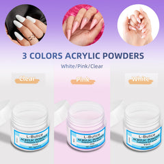 L-Bulice puntas de uñas falsas para practicar extensiones en casa.