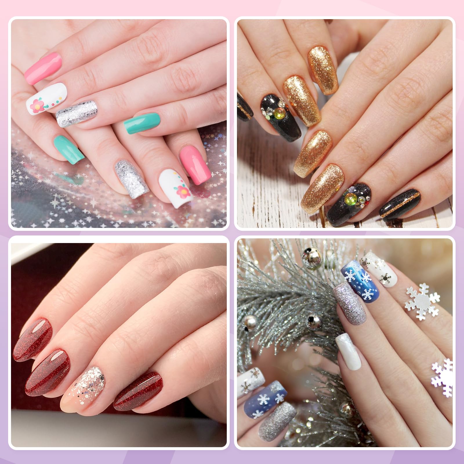 L-Bulice set de herramientas para diseño de uñas, pinceles y limas.