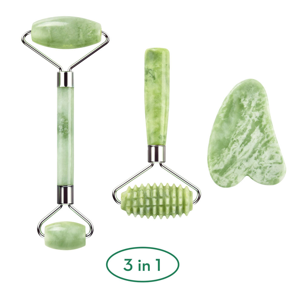 LDREAMAM kimkoo gua sha de jade para definir contornos y activar la piel.