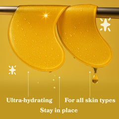 LE GUSHE Gold Under Eye Patches deliver collagen support for smoother under-eye areas.