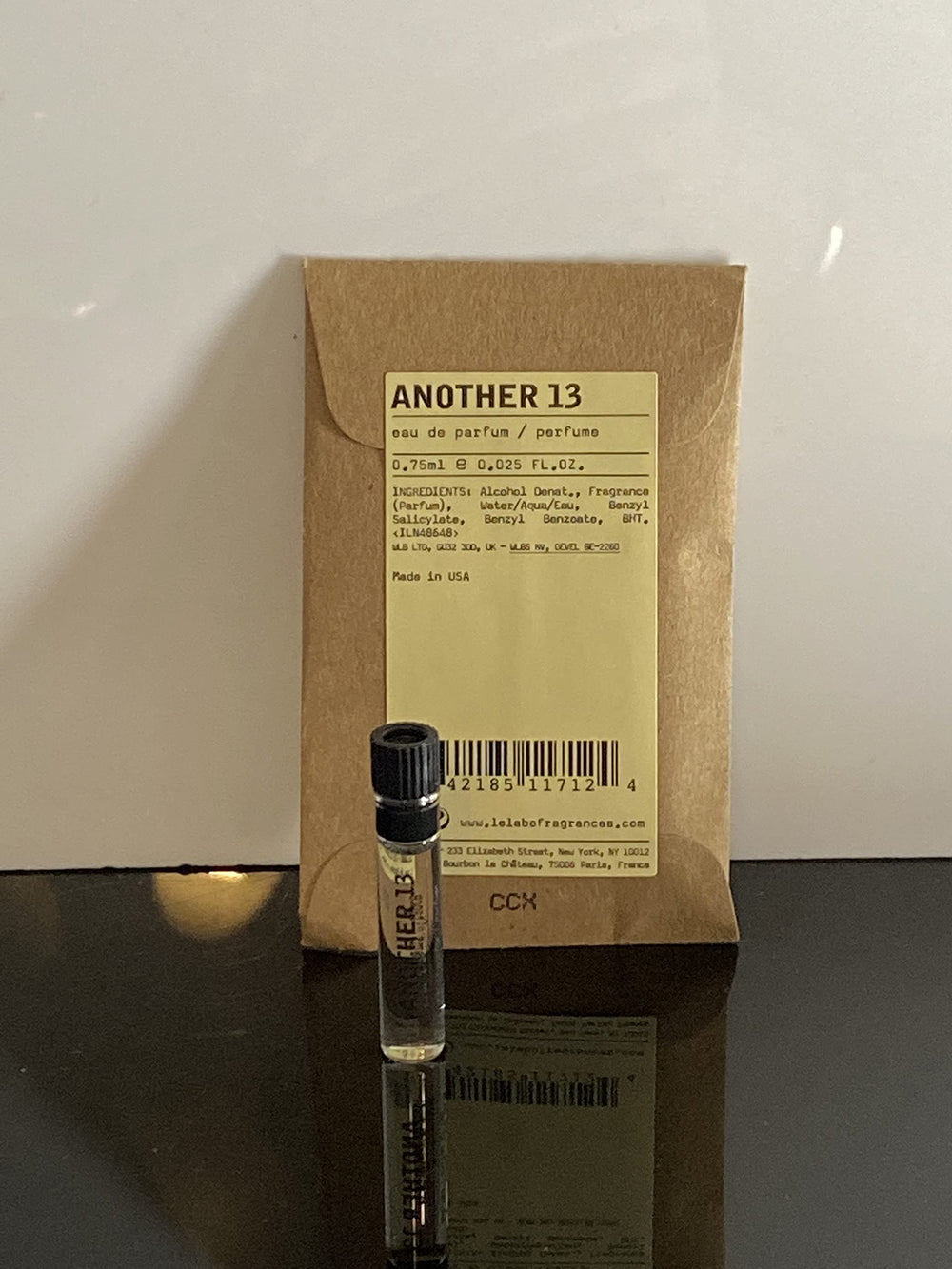 Le Labo Another 13 etiqueta y diseño distintivo para colección.
