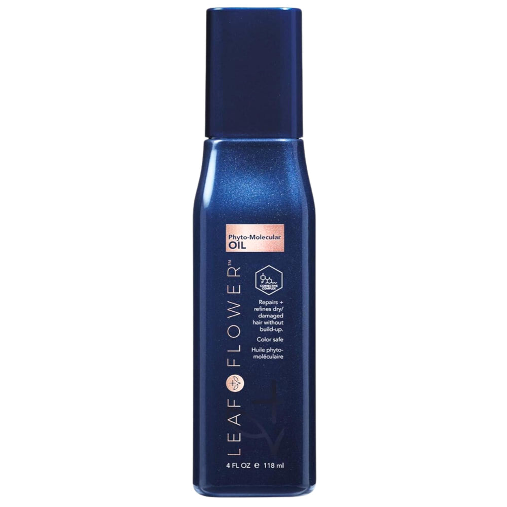 Leaf & Flower Aceite Fito-Molecular: botella visible y beneficio de brillo y suavidad