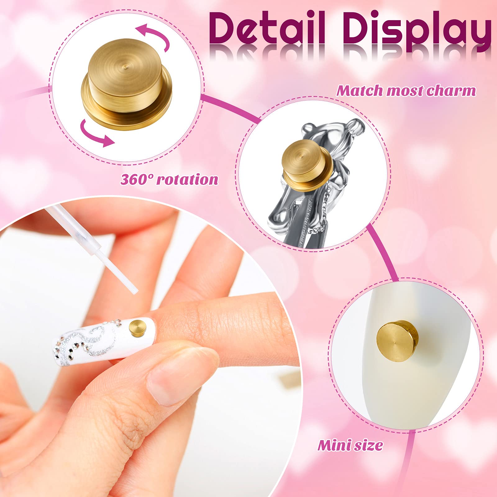 Colgante giratorio Leelosp para uñas, diseño 360° para detalles precisos.